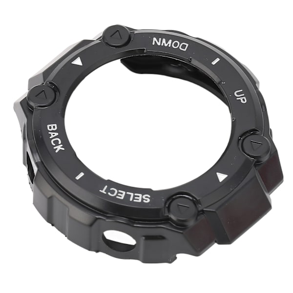 Muovista valmistettu suojakotelo Amazfit TRex -kellolle, reunasuojakuori, suojaava runko (musta kuori, valkoinen teksti)