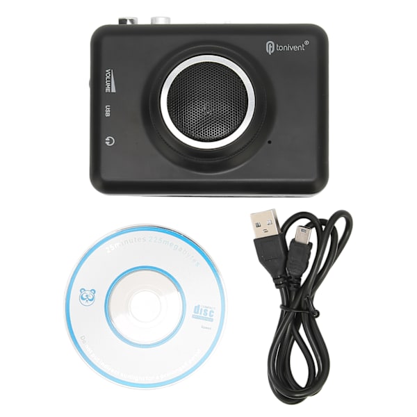 Kassettspillere Oppgradering Bærbar USB Kassett til MP3 Konverter med Avtakbare Høyttalere for Bærbare Datamaskiner og CD-brennere