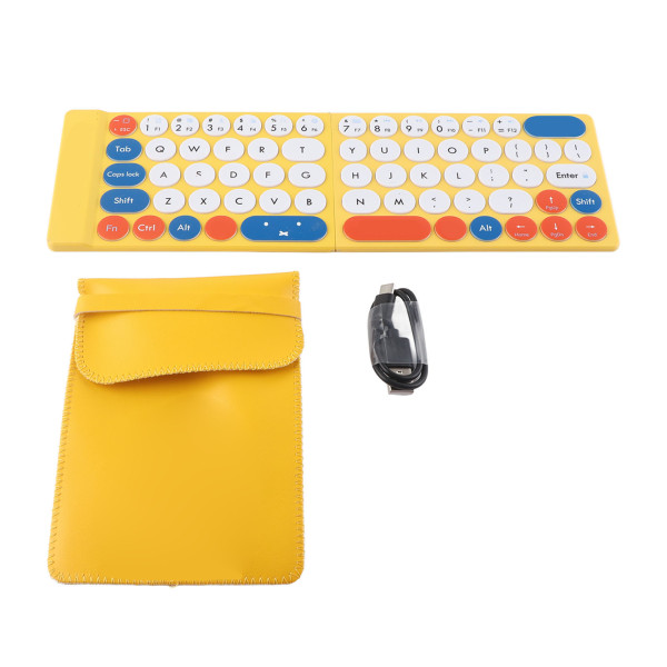 Trådlöst tangentbord Trådlöst hopfällbart design 65 nycklar Tyst skrivning Snabb anslutning Fällbart tangentbord för bärbar Tablet PC
