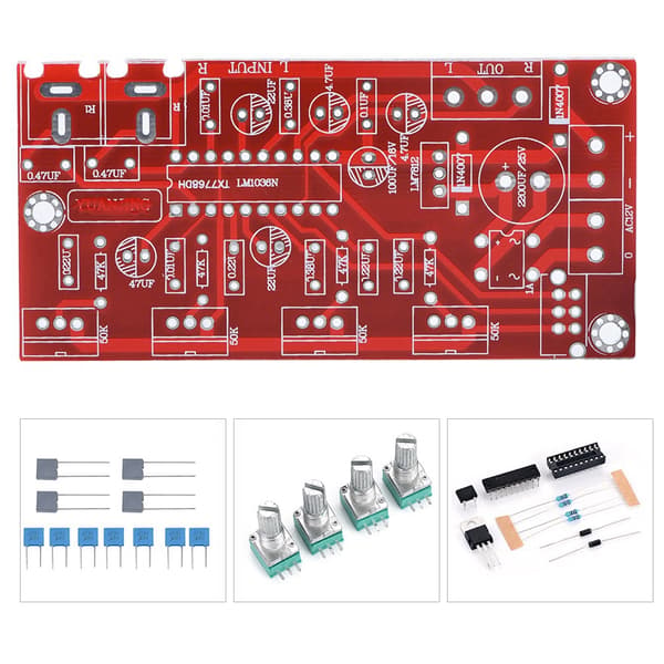 DIY Kits LM1036 DC Tone Board med Preamp til Bas & Diskant Justering