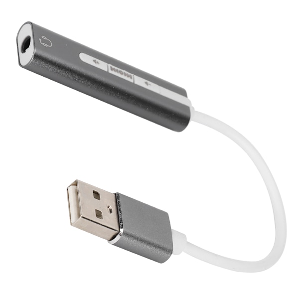 USB-lydkort i aluminiumlegering, ekstern datamaskinlydkort for alle datamaskiner 7.1 Stereo