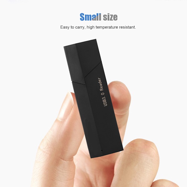 Mini minneskort/TF dubbla kortläsare USB3.0 kortläsare universell för Windows / OSX / Linux