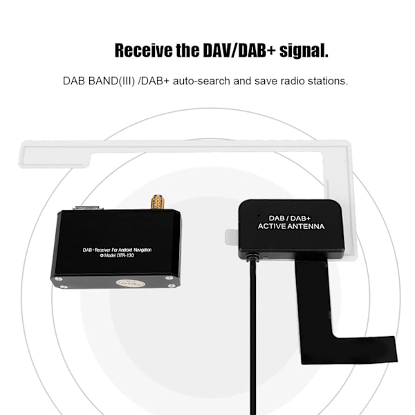 Bluetooth DAB/DAB+ Band Bil Digital Broadcast Radio Receiver Box til Android APP Control