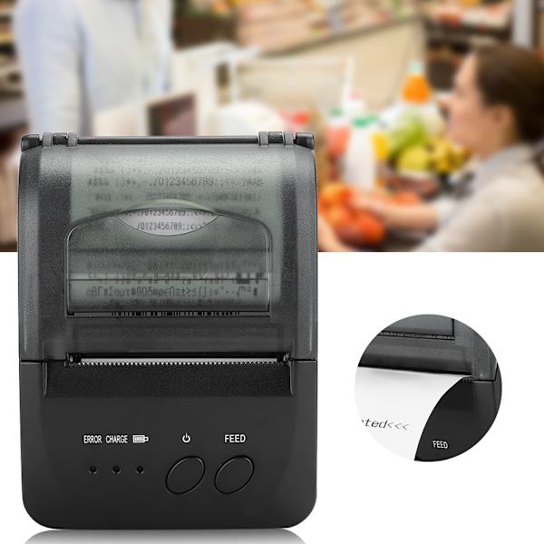 Termisk printer trådløs letvægts til Bluetooth / Linux / Android / IOS