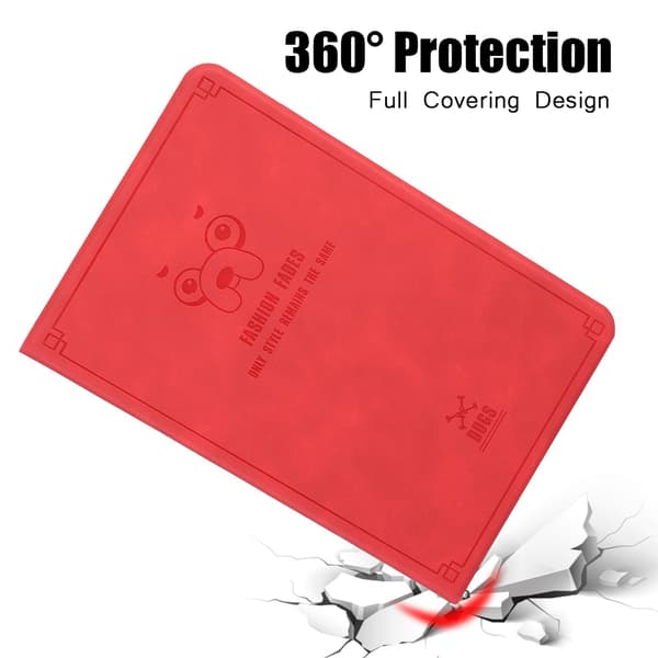 Flipping Waking-up Flip Case til iPad 2 3 4 Fuld Beskyttelse Flip Case til iPad - Lys Rød