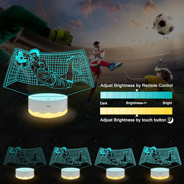 Axolotl 3D Illusionsnattlampa för barn, 3D Optisk USB LED-lampa med fjärrkontroll och beröringsfunktion, 16 färger, blinkande, växlande timer, skrivbordslampor, inredning, fest