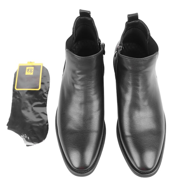Herr Stövlar Låg Top Slip On Konstruktion Stövlar Anti Slip Ankle Boots Casual Arbetssko för Höst Vinter Svart 42 260mm