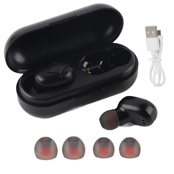 Bluetooth-hodetelefoner Multifunksjon Stereo Sound True Wireless Earbuds med ladeboks for sport og gåing