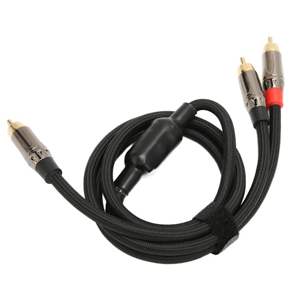 RCA 1 til 2 Y-kabel 24K forgyldt tabsfri RCA han til dobbelt RCA han stereo lyd Y-adapter subwoofer-kabel