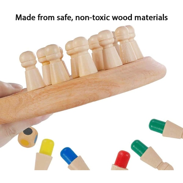 Trespill for hukommelse, Trespill for hukommelse med pinner, Trespill for hukommelse, Utdannende brettspill for flere spillere, Familiespill