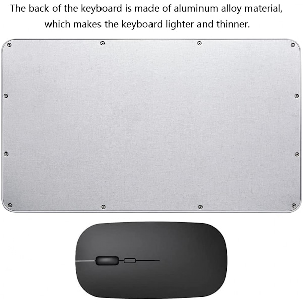 Ladattava Bluetooth-näppäimistö ja hiiri -yhdistelmä, ultraohut kannettava kompakti langaton hiiri-näppäimistösetti Android Windows -tabletille