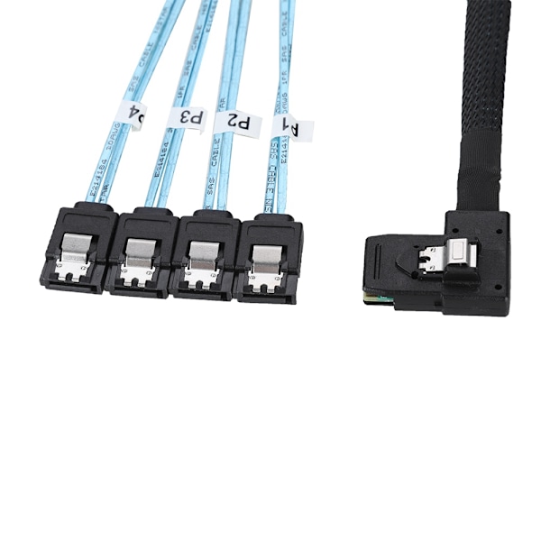 Cabledeconn MINI SAS 36P Flat Elbow Vinklet 90 Grader til 4*SATA Server Overføringskabel