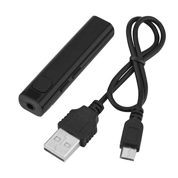 Stereo Headset Multi-Language Translation Bluetooth Receiver för Företag Lärande Resor Svart