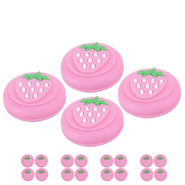 Bærbar tommelgrepdeksel joystick rocker silikonhette universal for Switch/Switch LiteStrawberry
