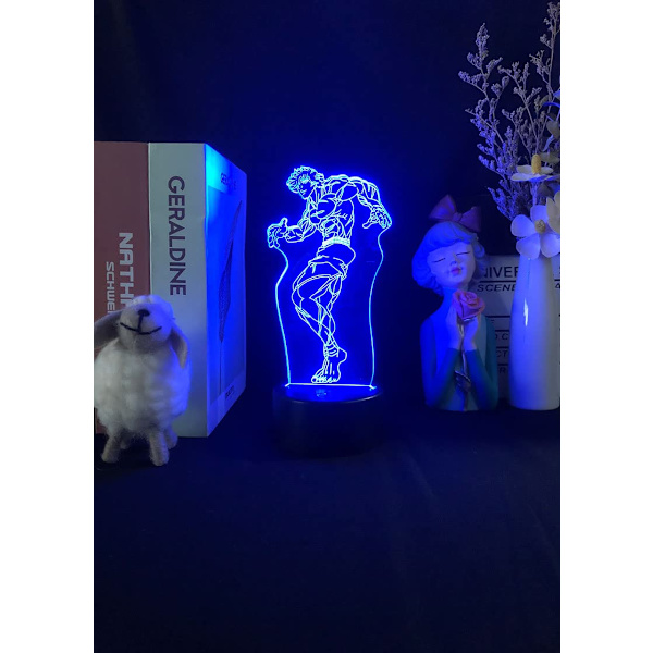 Anime 3D LED-lys Nattklubb Atmosfære Dekor Baki The Grappler Baki Hanma Barnerom Lava Lampe