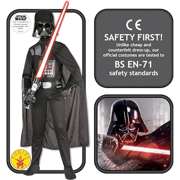 Lasten Star Wars Clone Soldier Black Warrior -naamiaisasu naamiaisasu (110-120 cm)