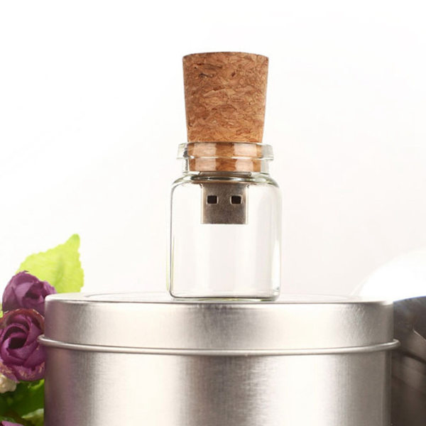 Ønskende Flydende Flasker USB2.0 Flash Drive Træ Flash Memory Stick U Disk(128G)
