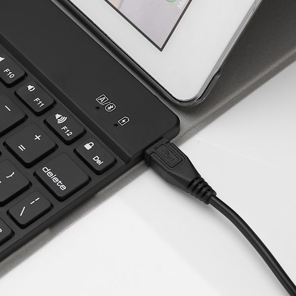 Kannettava Bluetooth-näppäimistö nahkakotelo suojakotelo iPad Pro9.7 iPad Air2 musta