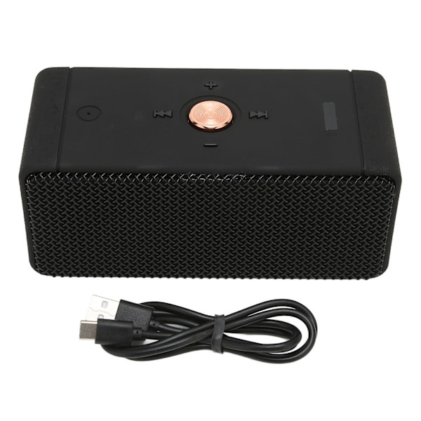 Bluetooth-høyttaler Stereo USB-lading IPX7 Vanntett bærbar trådløs høyttaler for telefon nettbrett bærbar PC svart