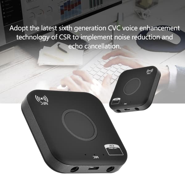 Bluetooth 4.2 trådløs stereo lydmottakeradapter for datamaskin og smarttelefon