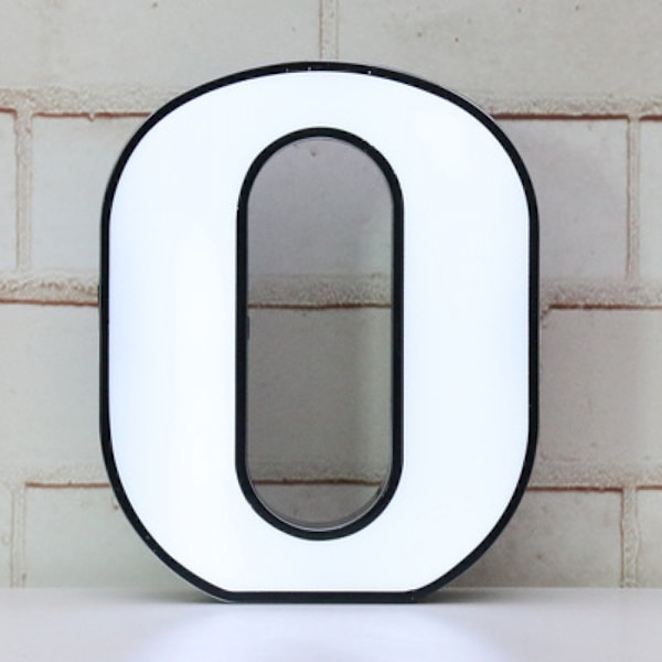 Qinwei LED Marquee Bogstavlys - DIY Marquee Lys Op Bogstavskilte 26 Alfabet Skilte Til Bryllup, Fødselsdag, Fest, Bar Dekoration (Bogstav O)