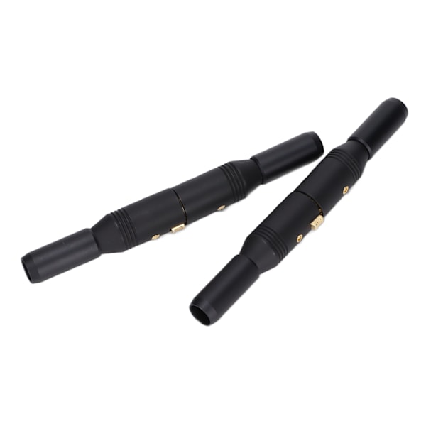 Preffair 4 kpl XLR-liitinliitintä, kullattu XLR-uros- ja naarasliitin, tasapainotettu liitin, juotosääniliitin, musta, kullattu XR1805