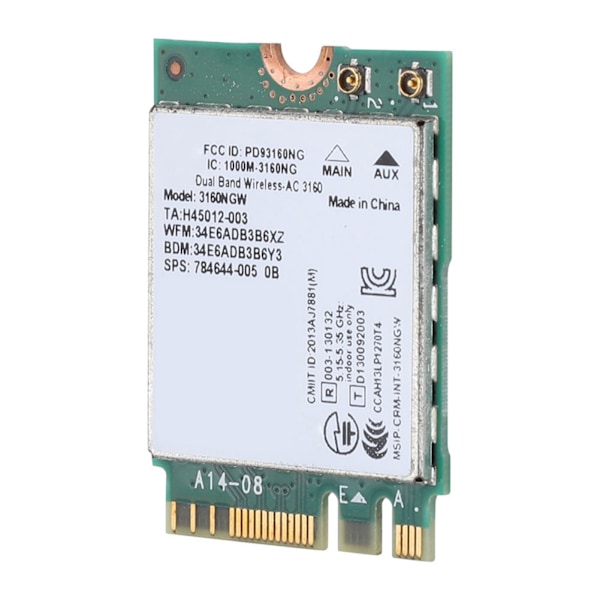 Til Intel 3160AC NGW Trådløs WIFI-kort 433 Mbps Bluetooth 4.0 Dual Band Netværkskort
