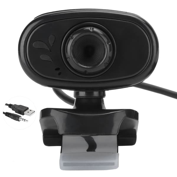 USB Webkamera HD PC Desktop ClipOn Webcam med Mikrofon DriveFree Videokonference