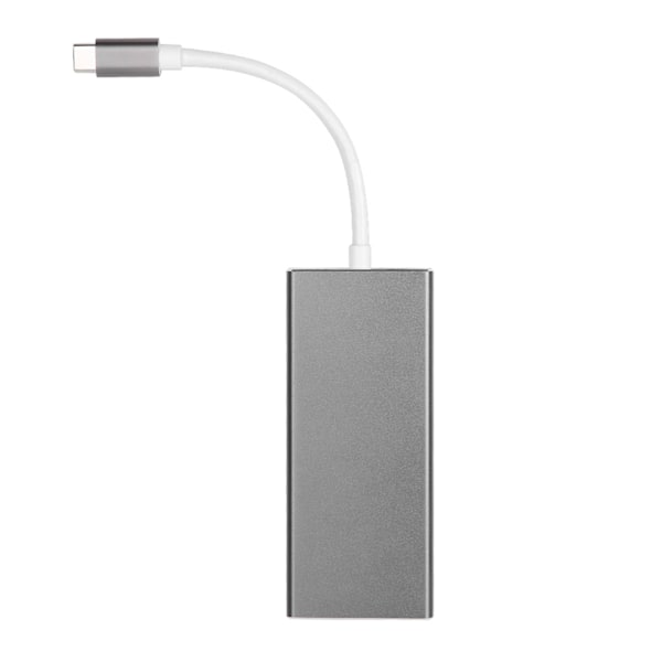 VT101 Typ-C-gränssnittshubb 7 i 1 Multiport USB-kombo Multifunktionsadapter (järngrå)
