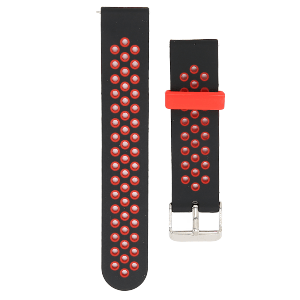 Silikonband Kompatibelt med Amazfit GTR 3 Smartwatch Ersättning 20mm Klockarmband Andningsbart Lufthål Sport ArmbandSvart Röd
