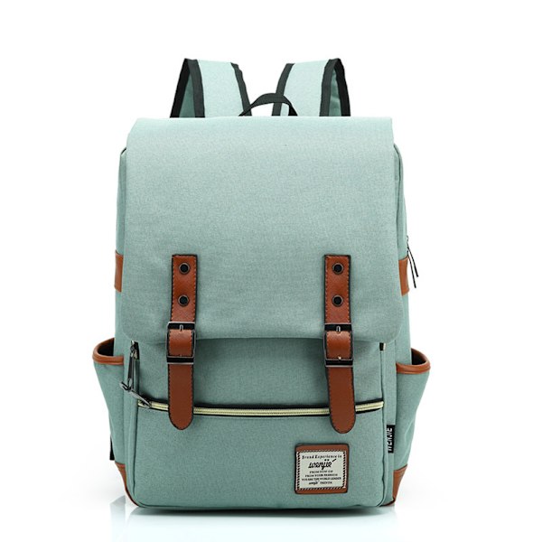 Personoitu retro miesten ja naisten ulkoilukanvas suuri matkareppu muotireppu Light green M