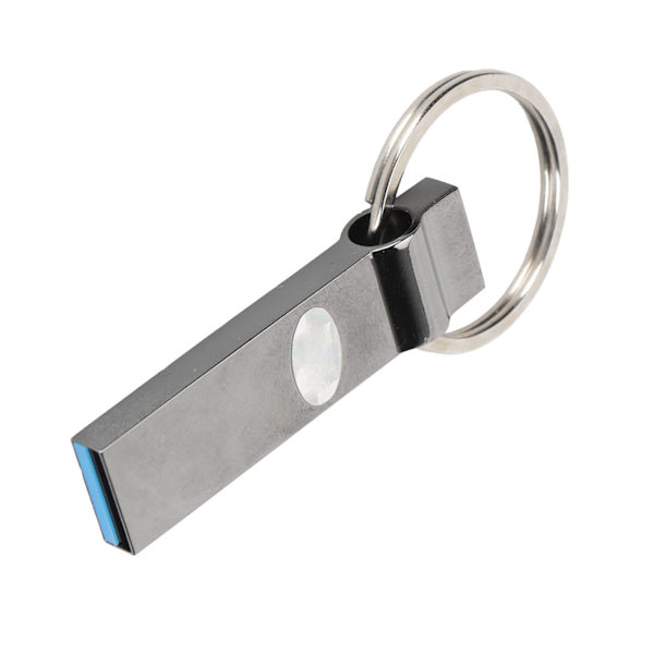 128G U-disk Hög hastighet Lagring U-disk Metall USB-minne för bil Laptop Kontor Ringtyp