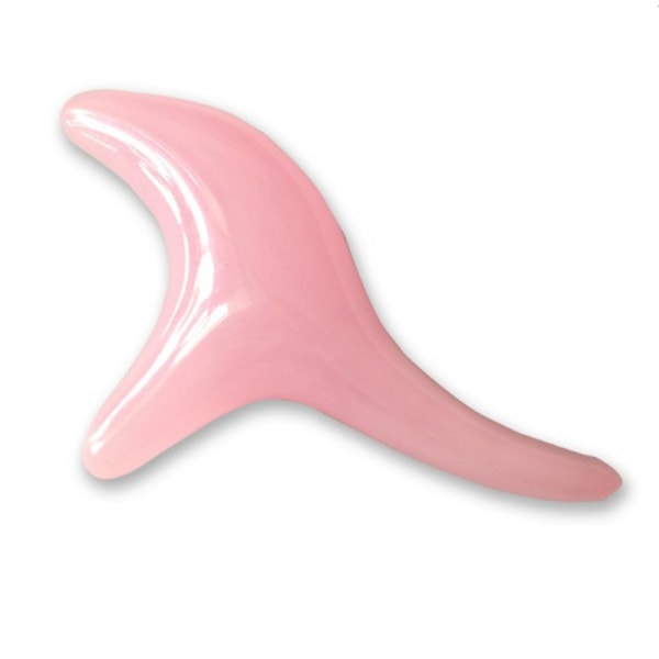 Gua Sha -kasvohoitotuote, luonnon jadekivi Guasha -levy SPA-akupunktioterapiaan, liipaisupistehoitoon, Gua Sha -raaputus- ja hierontatyökalu (vaaleanpunainen)