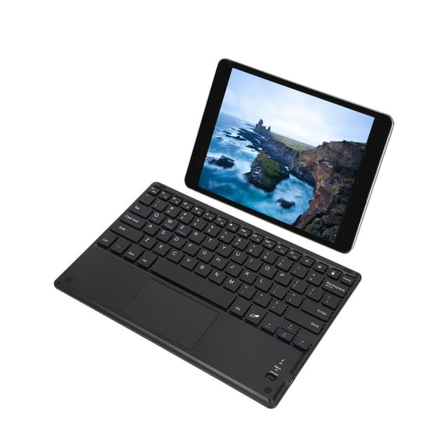 Ultra tynd trådløst Bluetooth-tastatur med touchpad til Windows PC Android-telefon Tablet