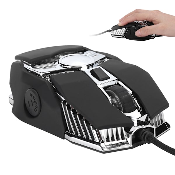 V10 kablet spillmus RGB 7 knapper USB datamaskin spillmus 6400 DPI