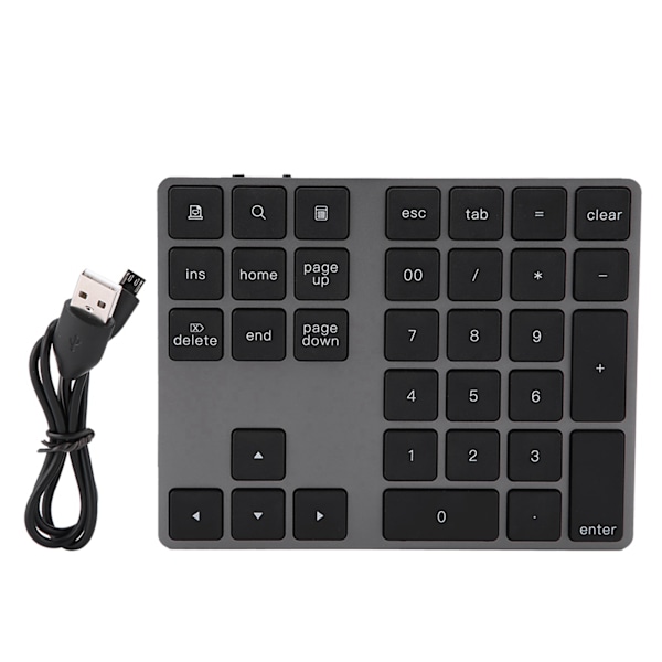 Musta 34 näppäimen mini-numeronäppäimistö langaton Bluetooth-numeronäppäimistö Apple PC:lle