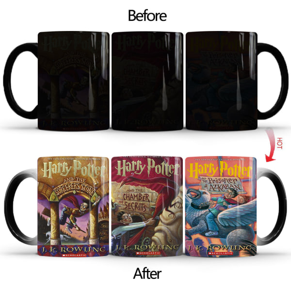 Wekity Harry Potter Color Changing Mug Ceramic Coffee Mug Birthday Gift, 301-400ml