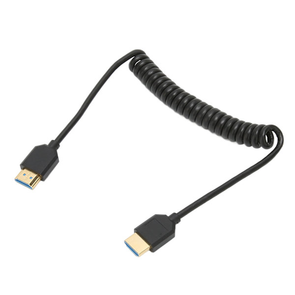 Hög hastighet HD Multimedia Interface fjäderkabel 8K 60Hz Plug and Play Hög hastighet HD Multimedia Interface spiralformad kabel