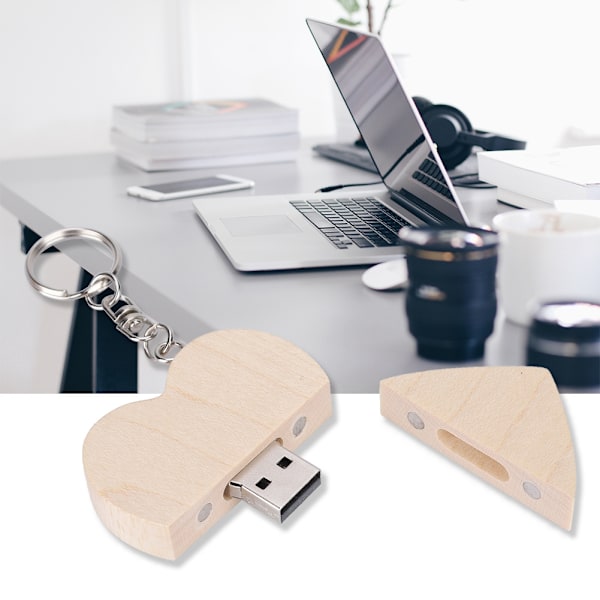 Lönn Hjärta Form Data Lagring USB 2.0 Flash Drive U Minne Disk  Kompatibel USB1.1(8GB)