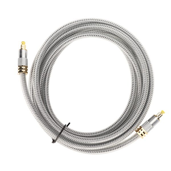 Optisk fiberkabel Professionel 24K forgyldt digitalt optisk fiberkabel til DVD CD-afspiller TV Set Top Box 26,2ft