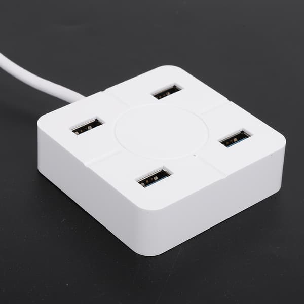 Hub Multi 4-Port Splitter Expansion Cable Adapter Ultra Speed Laptop Computer USB 3.0