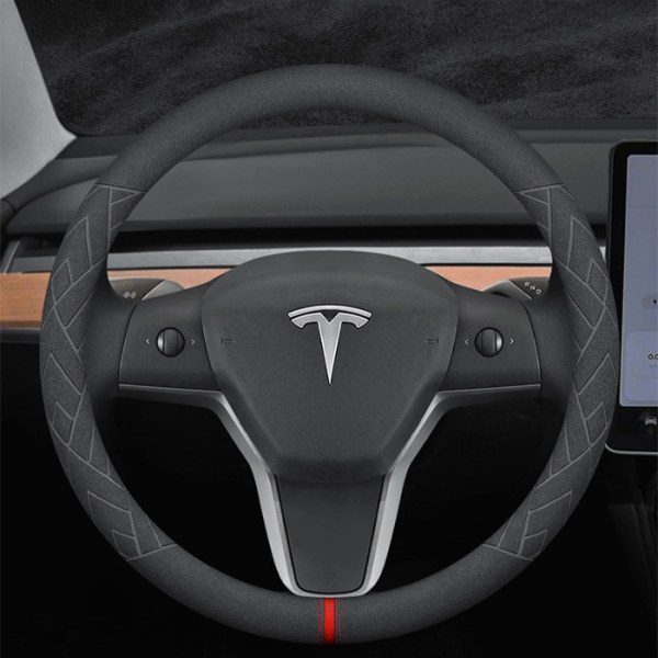 Passar till Tesla ModelS ModelY ModelX Model3 vinterrattsskydd - runt mocka - utan färgkod - 38cm/1 pack