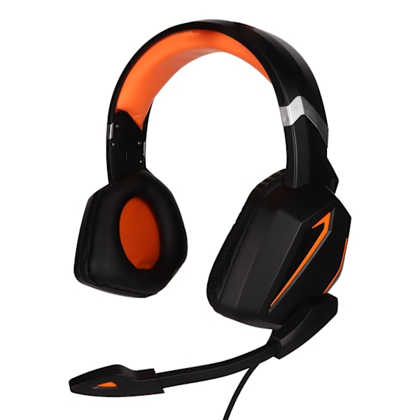 Gaming Headset Surround Sound Memory Foam Pude 3,5 mm Kablet Hovedtelefon med Mikrofon til Xbox One PC Bærbar