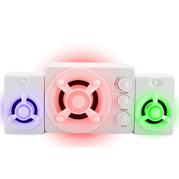 SADA D-208 Desktop Computer Soundbox Multimedia Hjemmehøjttaler Hvid