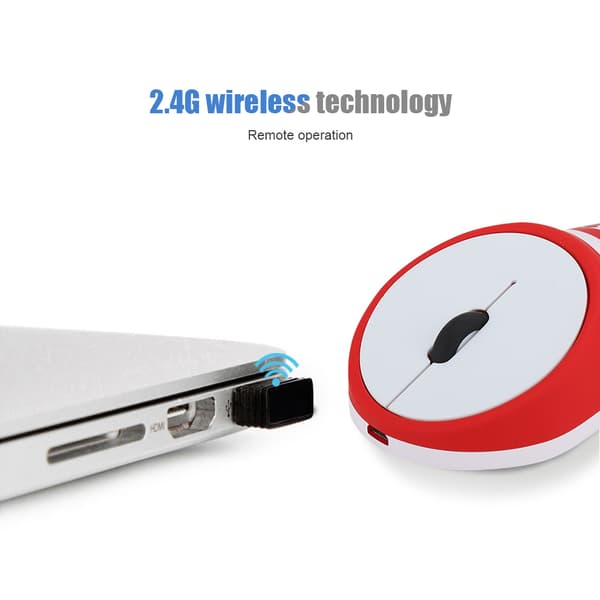1200DPI mus med trådløs opladning 2.4G til Android / Windows OSRed