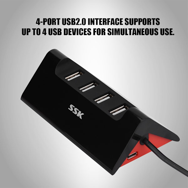 SSK Fire USB2.0 Hub Splitter HUB Bærbar Konvertere Utvidere 480Mbps