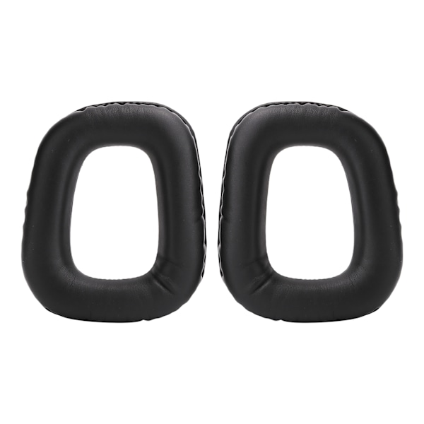 2 stk hodetelefoner øreputer pute kunstig skinn svampdeksel passer for Logitech G35 G930 G430 F450Svart