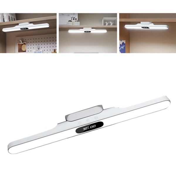 LED-skaplys 15,7 tommer lang magnetisk 3 lysmoduser trinnløs dimming under skaplys for familie kontor sovesal