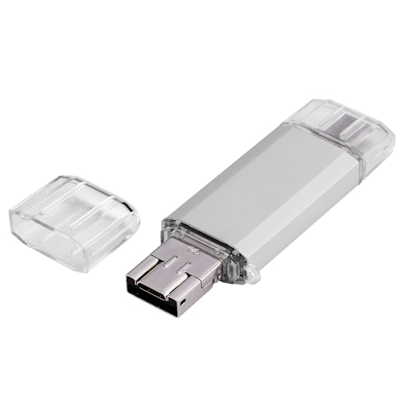 USB2.0 Type C Micro USB vedenpitävä U-levy Flash-asema puhelimeen PC hopea 8GB