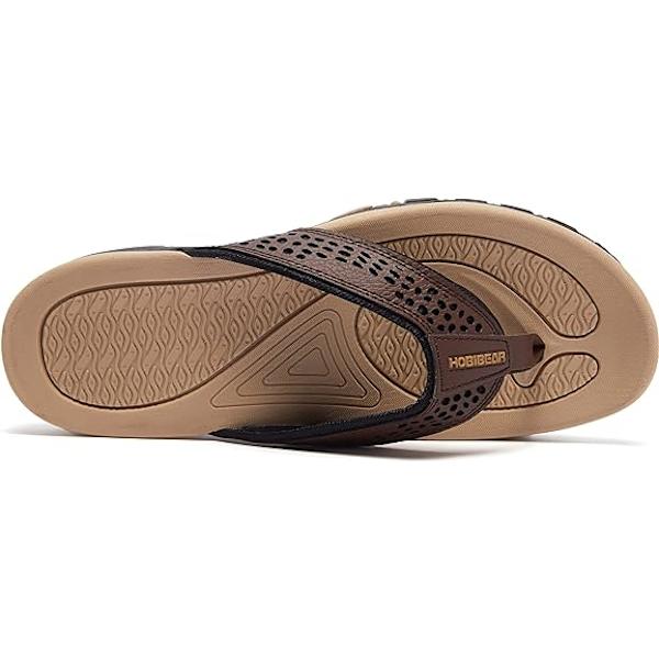 Herrsport Flip Flops Komfort Casual Thong Sandaler Utomhus L+brown 42